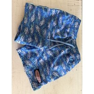 Vineyard Vines Boys Swim Trunks, Size 3t Blue Fish